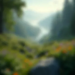 A serene landscape symbolizing tranquility
