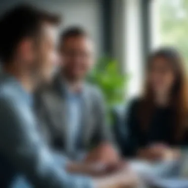 A close-up of individuals engaged in effective communication during a meeting.