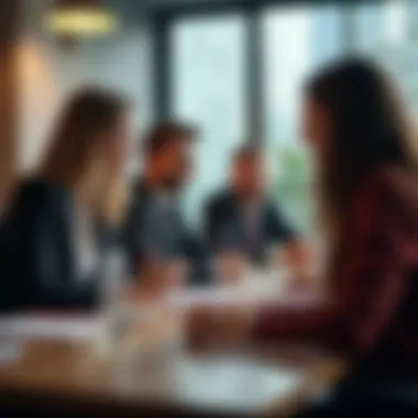 A diverse group collaborating in a meeting