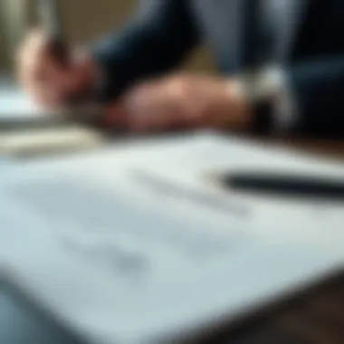 Crafting the Resignation Letter A resignation letter on a desk with a pen beside it