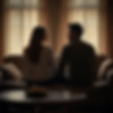 Emotional Distance in Relationships A couple sitting apart on a couch, looking distant