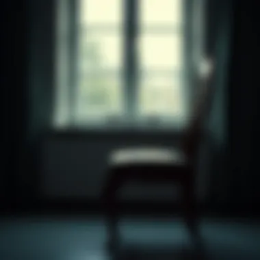 Evoking Absence Close-up of an empty chair next to a window, evoking feelings of absence and solitude.