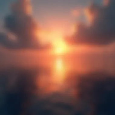 Seeking Inner Peace A serene sunset over a calm sea, reflecting the inner peace one seeks amidst loneliness.