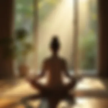 Mindfulness Practice for Immune Resilience A serene environment promoting mental wellness through mindfulness