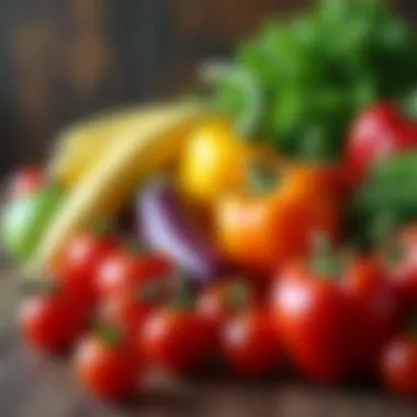 Nutrient Diversity for Immune Health Vibrant assortment of fruits and vegetables showcasing nutrient diversity