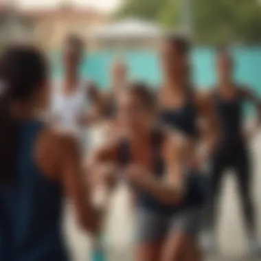 The Social Benefits of Group Exercise A group engaging in a team sport, illustrating social interaction through physical activity.